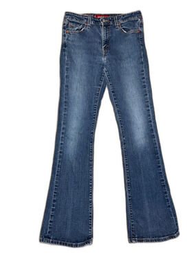 Levi's 519 Low Flare Jeans 9 JR Medium Wash Y2K Bootcut Stretch